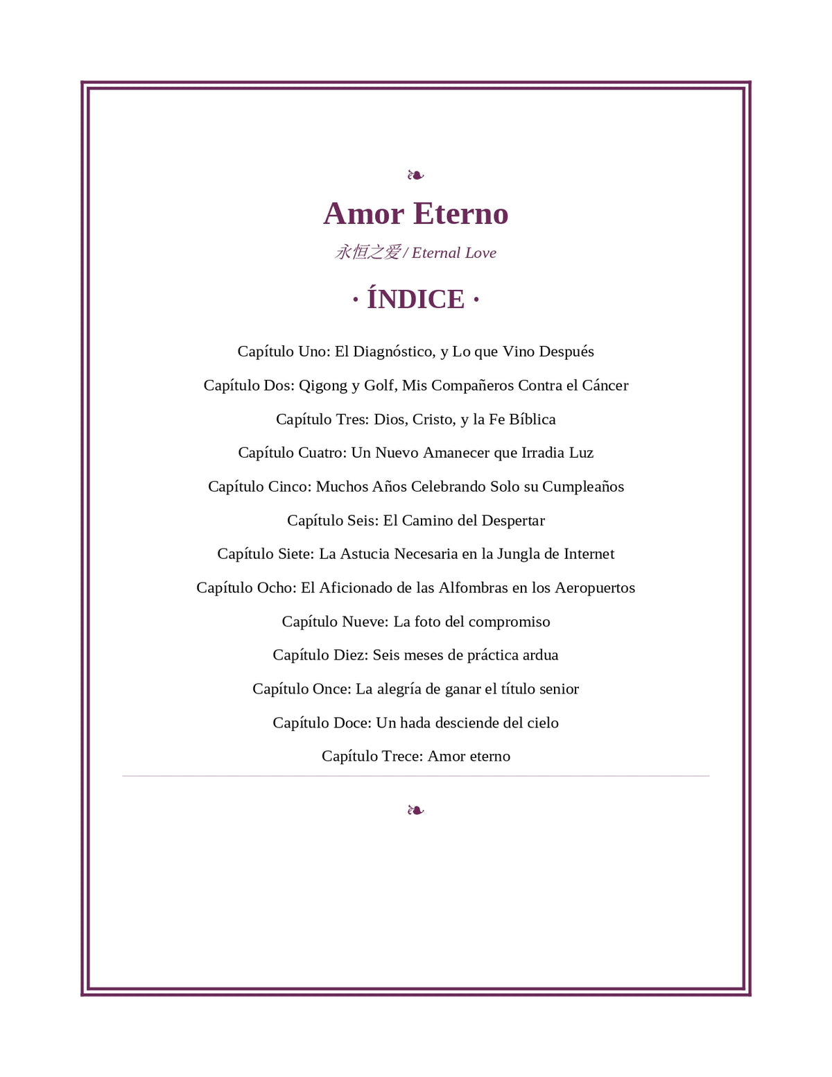 Amor Eterno — Fe, Cáncer y Amor en la Historia Real de un Golfista Cristiano | eBook PDF (Español)